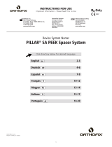 Orthofix PILLAR SA PEEK Manual de usuario