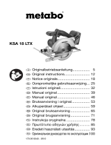 Metabo KSA18 LTX Bare Manual de usuario