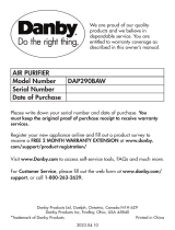 Danby DAP290BAW Manual de usuario
