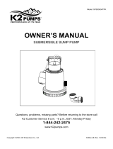 K2 Pumps SPS05004TPK Instrucciones de operación