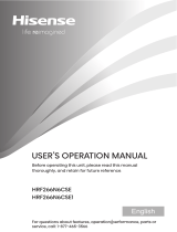 Hisense HRF266N6CSE El manual del propietario
