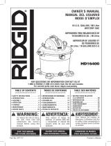 Rigid HD16400 El manual del propietario