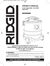 RIDGID DV05000 Hepa Media Filter for Ash Vacuum Guía del usuario