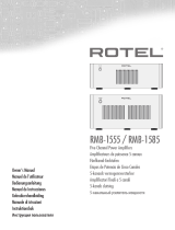 Rotel RMB-1555, RMB-1585 Five Channel Power Amplifiers El manual del propietario