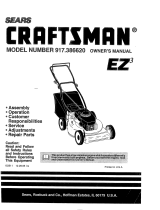 Craftsman 917.386620 Walk Behind Mower El manual del propietario