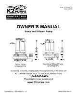 K2 Pumps SPI05008TPK El manual del propietario