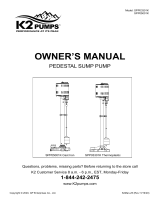 K2 Pumps SPP03301K Instrucciones de operación