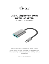 i-tec C31METALDP60HZ USB-C DisplayPort 60 Hz Metal Adapter Guía del usuario