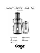 Sage BJE530/SJE530 Cold Plus Nutri Juicer Guía del usuario