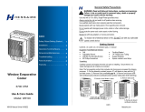 Hessaire W6100 Window Evaporative Cooler Guía del usuario