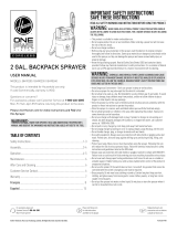 Hoover BH90200 2 Gallon Backpack Sprayer Manual de usuario