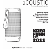 KREAFUNK 60862 aCOUSTIC Premium Bluetooth Speaker Manual de usuario