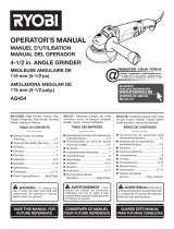 Ryobi AG454 4-1/2 in. ANGLE GRINDER Manual de usuario