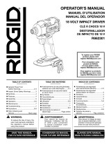 RIDGID R862301 Manual de usuario