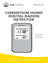 Airthings Corentium Home Digital Radon Detector Manual de usuario