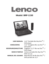 Lenco BRP-1150 11.5-Inch Portable Bluray and DVP Manual de usuario