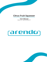 Arendo 303323 Citrus Fruit Squeezer Manual de usuario