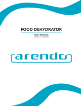 Arendo 305033 Food Dehydrator Manual de usuario