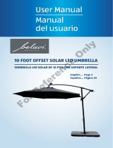 Belavi10-FOOT OFFSET SOLAR-LED UMBRELLA