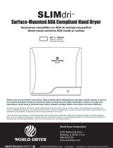 World Dryer L-974 SLIMdri Surface Mounted ADA Compliant Automatic Hand Dryer Manual de usuario