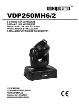 HQ-Power VDP250MH6/2 6 Channel 250W Moving Head Manual de usuario