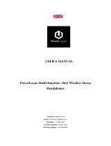 PowerLocus Multi-Function 4in1 Wireless Stereo Headphones Manual de usuario