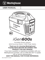 Westinghouse iGen600s Portable Power Station Manual de usuario