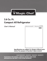 Magic Chef HMAR265WE 2.6 Cu. Ft. Compact All Refrigerator Manual de usuario