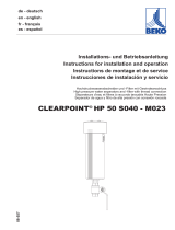 Beko CLEARPOINT HP 50 S040 Compressed Air Filters Manual de usuario