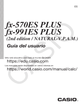 Casio fx-991ES PLUS El manual del propietario