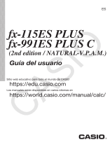 Casio fx-115ES PLUS El manual del propietario