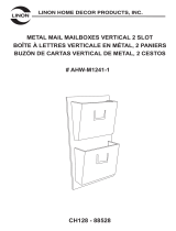 Linon Metal 2 Slot Industrial Mailbox Assembly Instructions