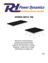 Power Dynamics Spider D750 Deck Riser Legs 100 x 100cm El manual del propietario