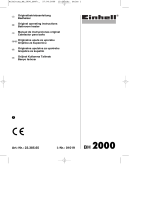 EINHELL BH 2000 Instrucciones de operación