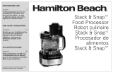 Hamilton Beach 12 Cup Stack and Snap Food Processor Black and Stainless Guía del usuario