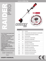 Raider Garden Tools R20 Cordless Brush Cutter Detachable shaft 20V RDP-SBBC20Set Manual de usuario
