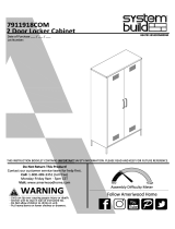 Novogratz Cache Tall 2-Door Metal Locker Storage Cabinet Assembly Instructions