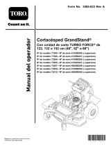 Toro GrandStand Mower, With 60in TURBO FORCE Cutting Unit Manual de usuario
