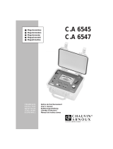 CHAUVIN ARNOUX CA6547 Manual de usuario