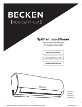 Becken AR COND SPLIT 12000 BTU BAC4257 El manual del propietario