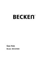 Becken PLACA GAS CRISTAL MCGHS60 Q403GFE El manual del propietario