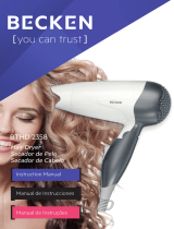 Becken secador de cabelo VIAGEM BTHD2358 El manual del propietario
