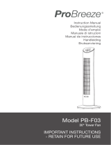 Pro Breeze PB-F03B-UK-PLUGRW-FBA Manual de usuario