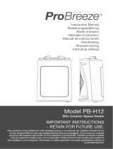 Pro Breeze PB-H12B-UK-FBA Manual de usuario