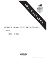 Hobart HCM61-HCM62 Food Processor Manual de usuario