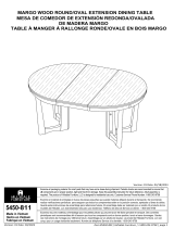 Hillsdale Furniture Margo Wood Dining Table El manual del propietario