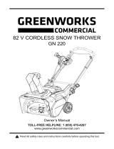 GreenWorks Commercial 82V Snow thrower El manual del propietario