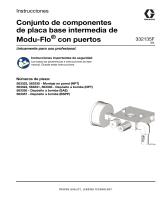 Graco 332135F, Montaje del componente de la placa base intermedia Modu-Flo con puerto El manual del propietario