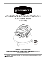 Greenworks 3 GAL OIL-FREEPANCAKE COMPRESSOR 4101502 SP El manual del propietario