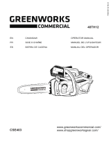 Greenworks 2013702 48TH12 48-VOLT 12" Top Handle Chainsaw El manual del propietario